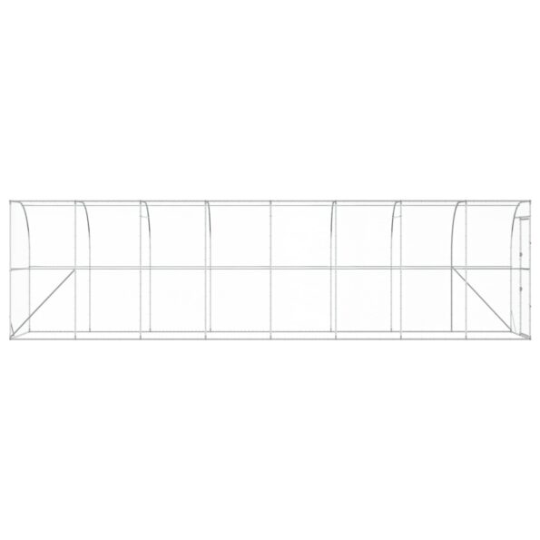 vidaXL Kurník proti stene Strieborná 600 x 150 x 215 cm – Obrázok 4