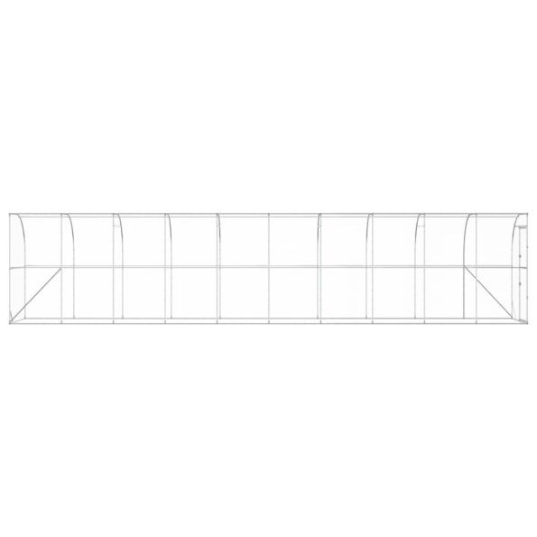 vidaXL Kurník proti stene Strieborná 600 x 150 x 215 cm – Obrázok 4