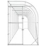 vidaXL Kurník proti stene Strieborná 600 x 150 x 215 cm – Obrázok 3