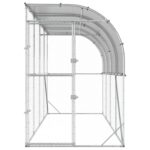 vidaXL Kurník proti stene Strieborná 600 x 150 x 215 cm – Obrázok 3