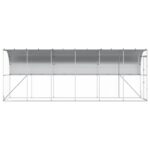 vidaXL Kurník proti stene Strieborná 600 x 150 x 215 cm – Obrázok 4