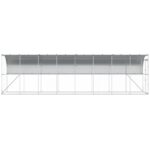 vidaXL Kurník proti stene Strieborná 600 x 150 x 215 cm – Obrázok 4