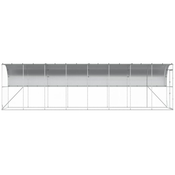vidaXL Kurník proti stene Strieborná 600 x 150 x 215 cm – Obrázok 4