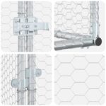 vidaXL Kurník proti stene Strieborná 600 x 150 x 215 cm – Obrázok 6