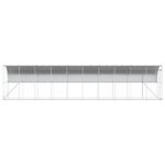 vidaXL Kurník proti stene Strieborná 600 x 150 x 215 cm – Obrázok 4
