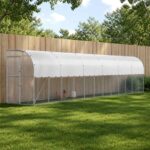 vidaXL Kurník proti stene Strieborná 600 x 150 x 215 cm