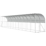 vidaXL Kurník proti stene Strieborná 600 x 150 x 215 cm – Obrázok 2