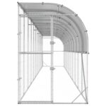 vidaXL Kurník proti stene Strieborná 600 x 150 x 215 cm – Obrázok 3