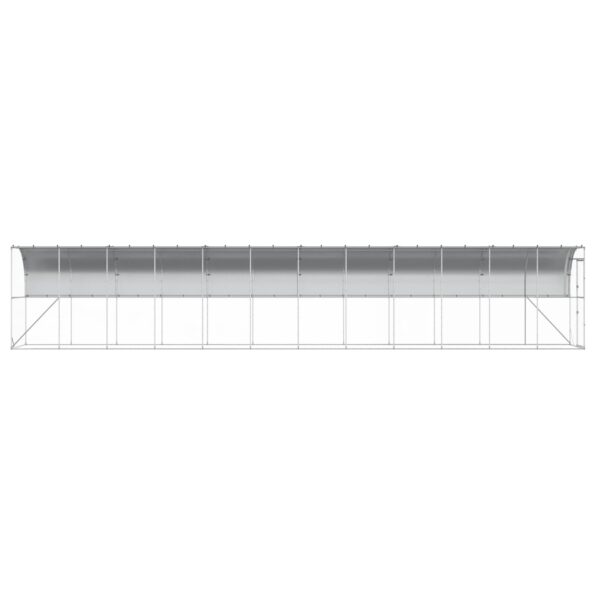 vidaXL Kurník proti stene Strieborná 600 x 150 x 215 cm – Obrázok 4