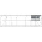 vidaXL Kurník proti stene Strieborná 800 x 150 x 215 cm – Obrázok 4