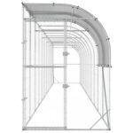 vidaXL Kurník proti stene Strieborná 1200 x 150 x 215 cm – Obrázok 3