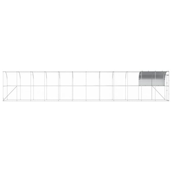vidaXL Kurník proti stene Strieborná 1200 x 150 x 215 cm – Obrázok 4