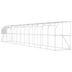 vidaXL Kurník proti stene Strieborná 1200 x 150 x 215 cm – Obrázok 5
