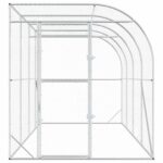 vidaXL Kurník proti stene Strieborná 600 x 150 x 215 cm – Obrázok 3