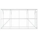 vidaXL Kurník proti stene Strieborná 600 x 150 x 215 cm – Obrázok 4