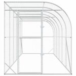 vidaXL Kurník proti stene Strieborná 600 x 150 x 215 cm – Obrázok 3