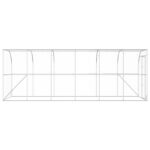 vidaXL Kurník proti stene Strieborná 600 x 150 x 215 cm – Obrázok 4