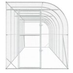 vidaXL Kurník proti stene Strieborná 600 x 150 x 215 cm – Obrázok 4