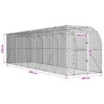 vidaXL Kurník proti stene Strieborná 600 x 150 x 215 cm – Obrázok 8