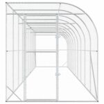 vidaXL Kurník proti stene Strieborná 600 x 150 x 215 cm – Obrázok 3