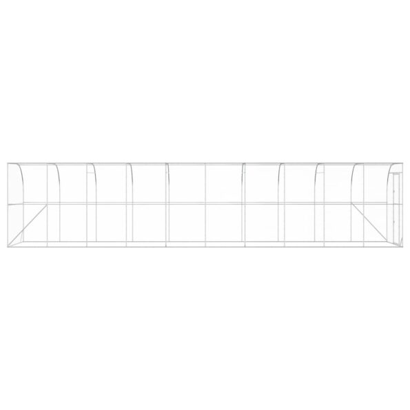 vidaXL Kurník proti stene Strieborná 600 x 150 x 215 cm – Obrázok 4