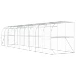 vidaXL Kurník proti stene Strieborná 600 x 150 x 215 cm – Obrázok 5