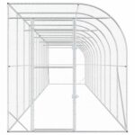 vidaXL Kurník proti stene Strieborná 600 x 150 x 215 cm – Obrázok 3