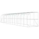 vidaXL Kurník proti stene Strieborná 600 x 150 x 215 cm – Obrázok 5