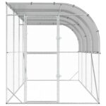 vidaXL Kurník proti stene Strieborná 600 x 150 x 215 cm – Obrázok 3