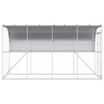 vidaXL Kurník proti stene Strieborná 600 x 150 x 215 cm – Obrázok 4