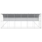 vidaXL Kurník proti stene Strieborná 600 x 150 x 215 cm – Obrázok 4