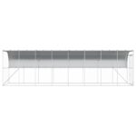 vidaXL Kurník proti stene Strieborná 600 x 150 x 215 cm – Obrázok 4