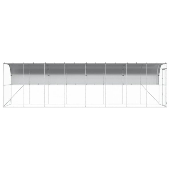 vidaXL Kurník proti stene Strieborná 600 x 150 x 215 cm – Obrázok 4