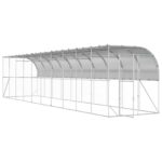 vidaXL Kurník proti stene Strieborná 600 x 150 x 215 cm – Obrázok 2