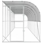 vidaXL Kurník proti stene Strieborná 600 x 150 x 215 cm – Obrázok 3