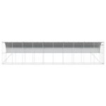 vidaXL Kurník proti stene Strieborná 600 x 150 x 215 cm – Obrázok 4