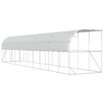 vidaXL Kurník proti stene Strieborná 600 x 150 x 215 cm – Obrázok 5