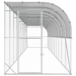 vidaXL Kurník proti stene Strieborná 600 x 150 x 215 cm – Obrázok 3