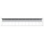 vidaXL Kurník proti stene Strieborná 600 x 150 x 215 cm – Obrázok 4
