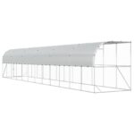 vidaXL Kurník proti stene Strieborná 600 x 150 x 215 cm – Obrázok 5