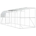 vidaXL Kurník proti stene Strieborná 600 x 200 x 215 cm – Obrázok 5