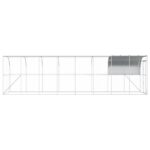 vidaXL Kurník proti stene Strieborná 800 x 200 x 215 cm – Obrázok 4