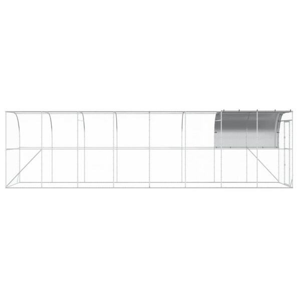 vidaXL Kurník proti stene Strieborná 800 x 200 x 215 cm – Obrázok 4