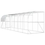 vidaXL Kurník proti stene Strieborná 800 x 200 x 215 cm – Obrázok 5