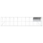 vidaXL Kurník proti stene Strieborná 1000 x 200 x 215 cm – Obrázok 4
