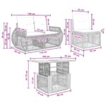 vidaXL Súprava záhradných pohoviek 7 ks Sivá a tmavo sivá polyratan – Obrázok 10