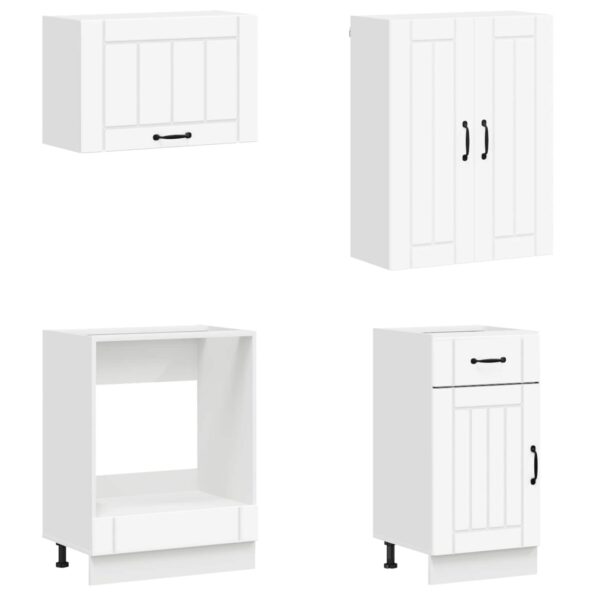 vidaXL Kuchynská jednotka LUCCA 8 pcs Biela Kompozitné drevo – Obrázok 4