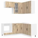 vidaXL Kuchynská jednotka LUCCA 8 pcs Dub sonoma Kompozitné drevo – Obrázok 2