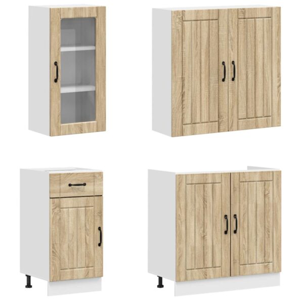 vidaXL Kuchynská jednotka LUCCA 8 pcs Dub sonoma Kompozitné drevo – Obrázok 3