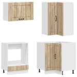 vidaXL Kuchynská jednotka LUCCA 8 pcs Dub sonoma Kompozitné drevo – Obrázok 4